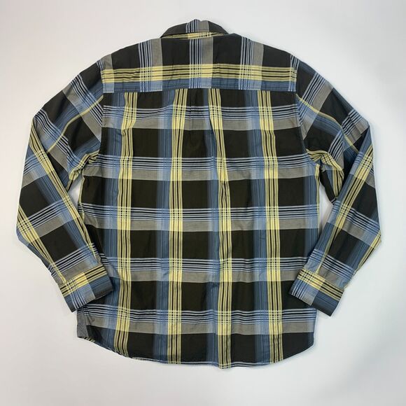 Tommy Bahama Shirt Mens M Medium Olive Plaid Long Sleeve Cotton Flip Cuff Button - Picture 3 of 11